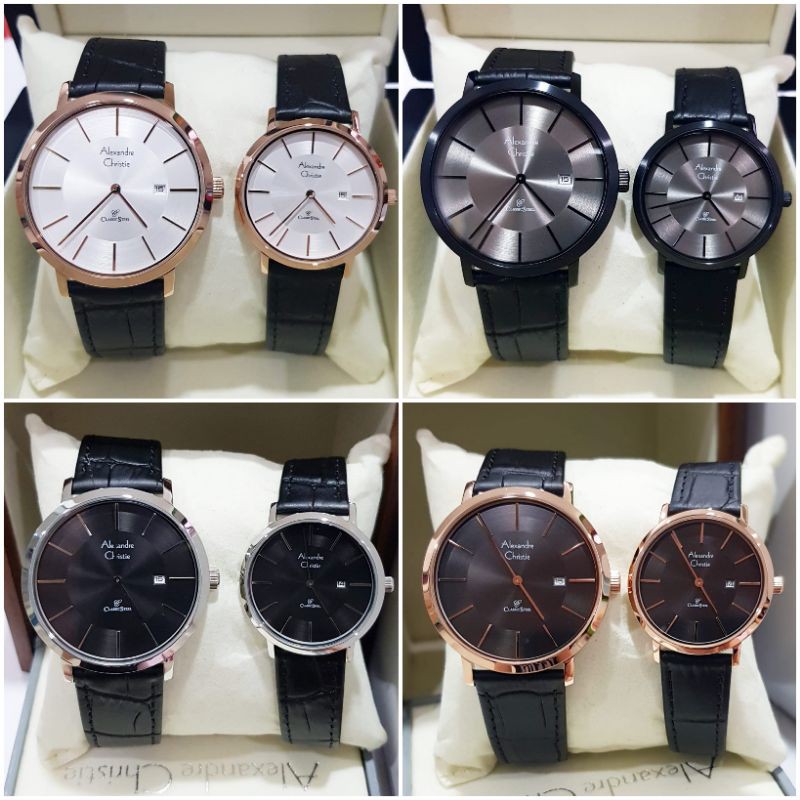 JAM TANGAN COUPLE ALEXANDRE CHRISTIE AC 8599 NEW AC8599 SEPASANG ORIGINAL GARANSI RESMI