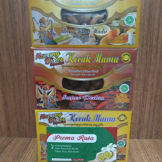 

Kacang Disco Kecak Mama Khas Bali Paket isi 3 @ 100gr