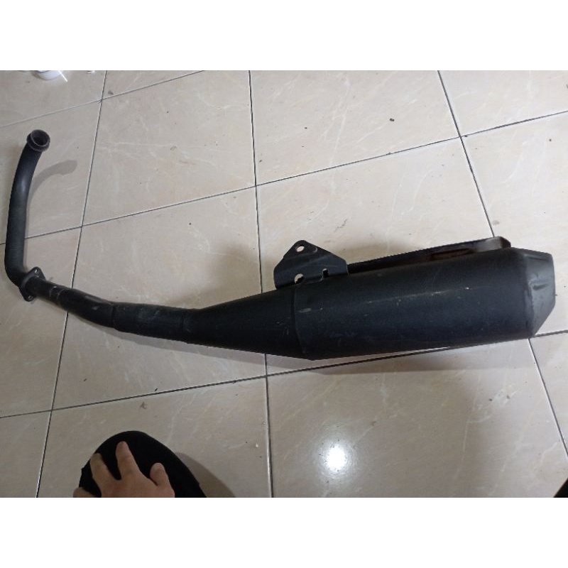 KNALPOT BOBOKAN STANDAR HONDA MEGA PRO MONOSHOCK  ORIGINAL