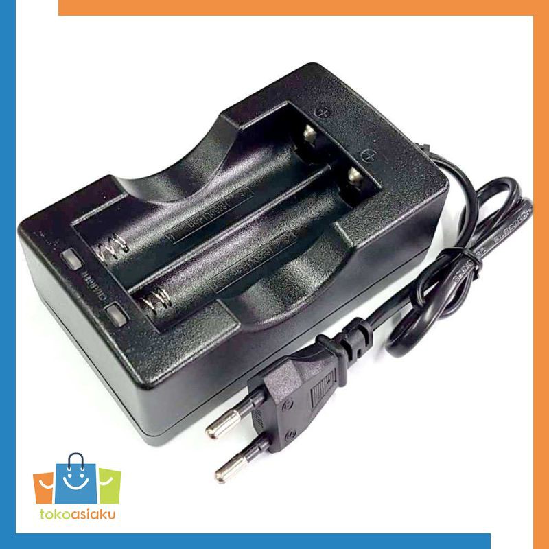 Charger Baterai Senter Tipe 18650 2 Slot