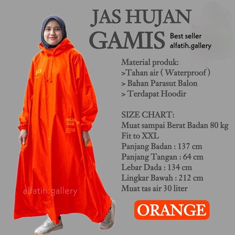 JAS HUJAN GAMIS HIJAS | JAS HUJAN WANITA HIJABER