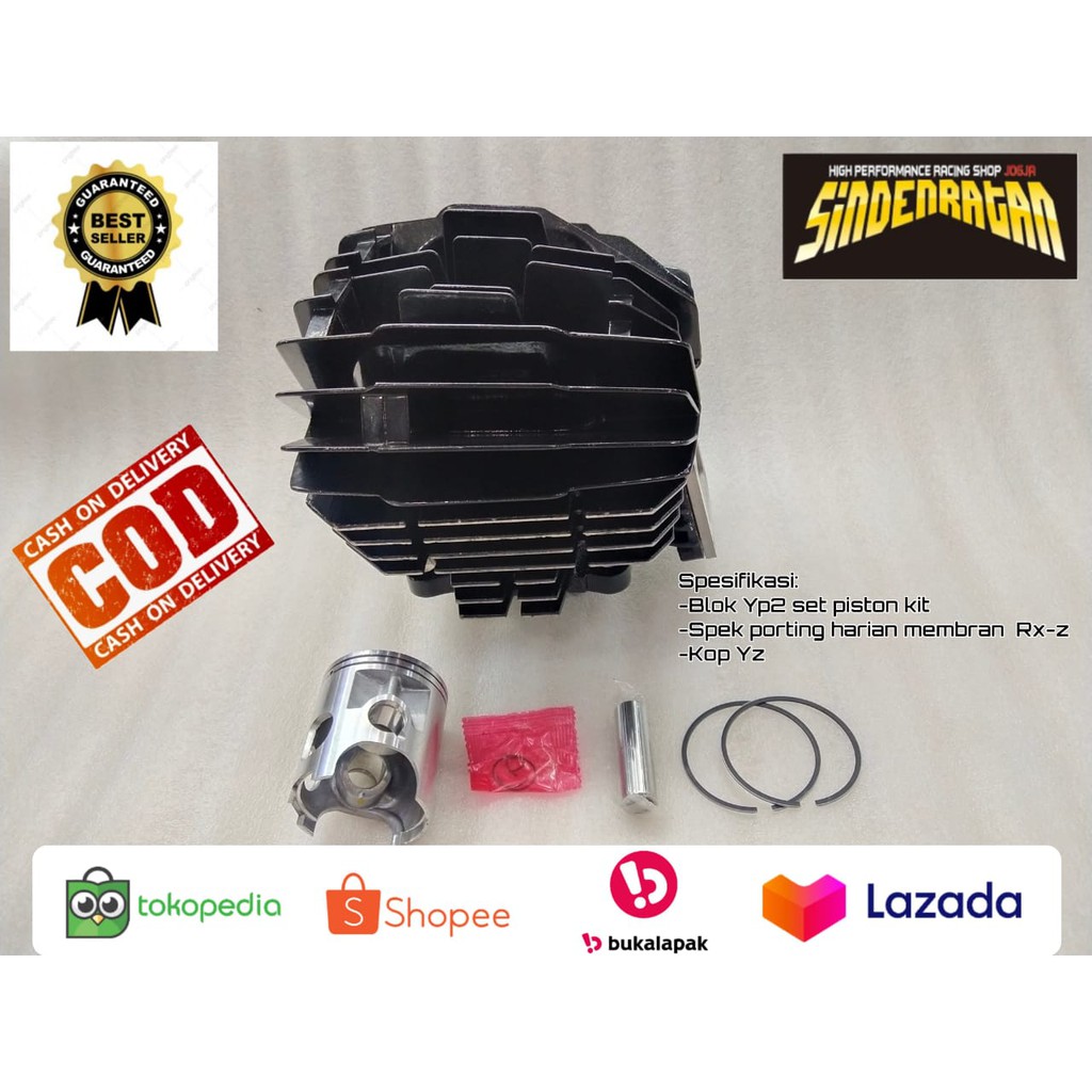 PAKET Blok porting rx king YP 2 membran rxz kop yz set piston kit