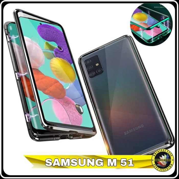 Case Samsung galaxy M51 Hard Case Galaxy M 51 Magnetic Duoble Glass
