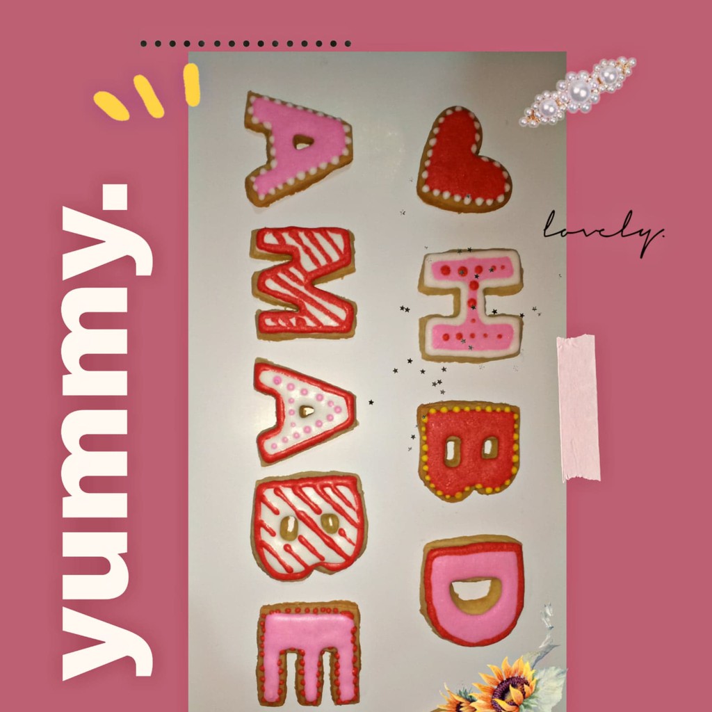 

Cookies alfabet | custom cookies | Cookies ulang tahun | Birthday cookies