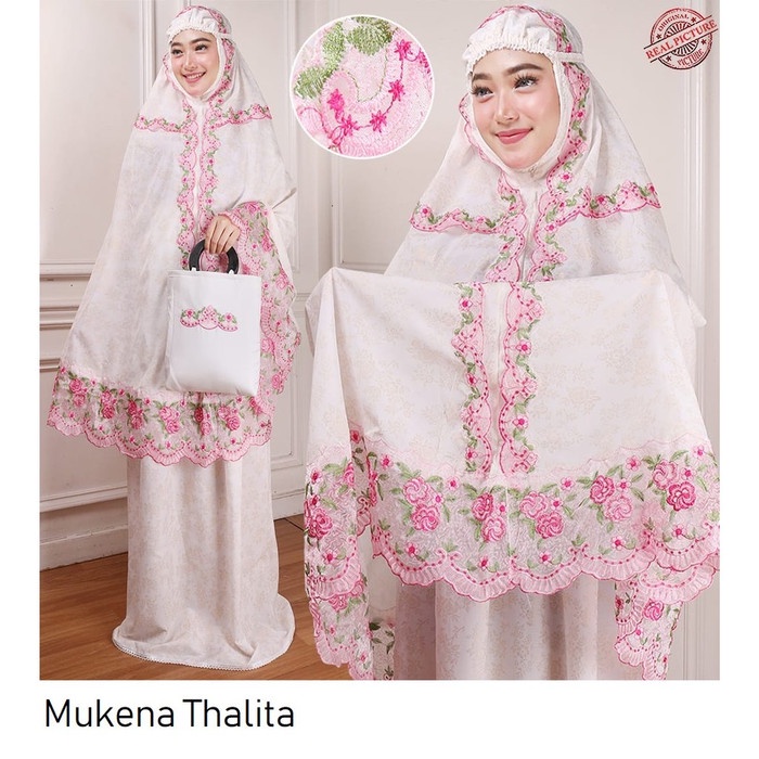 MUKENA- MUKENAH DEWASA PUTIH SUTRA VELVET FOIL RENDA PREMIUM -MUKENA.