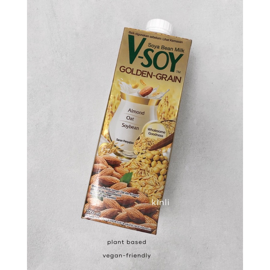 vsoy golden grain soy milk plant based almond oat soybean 1L vegan