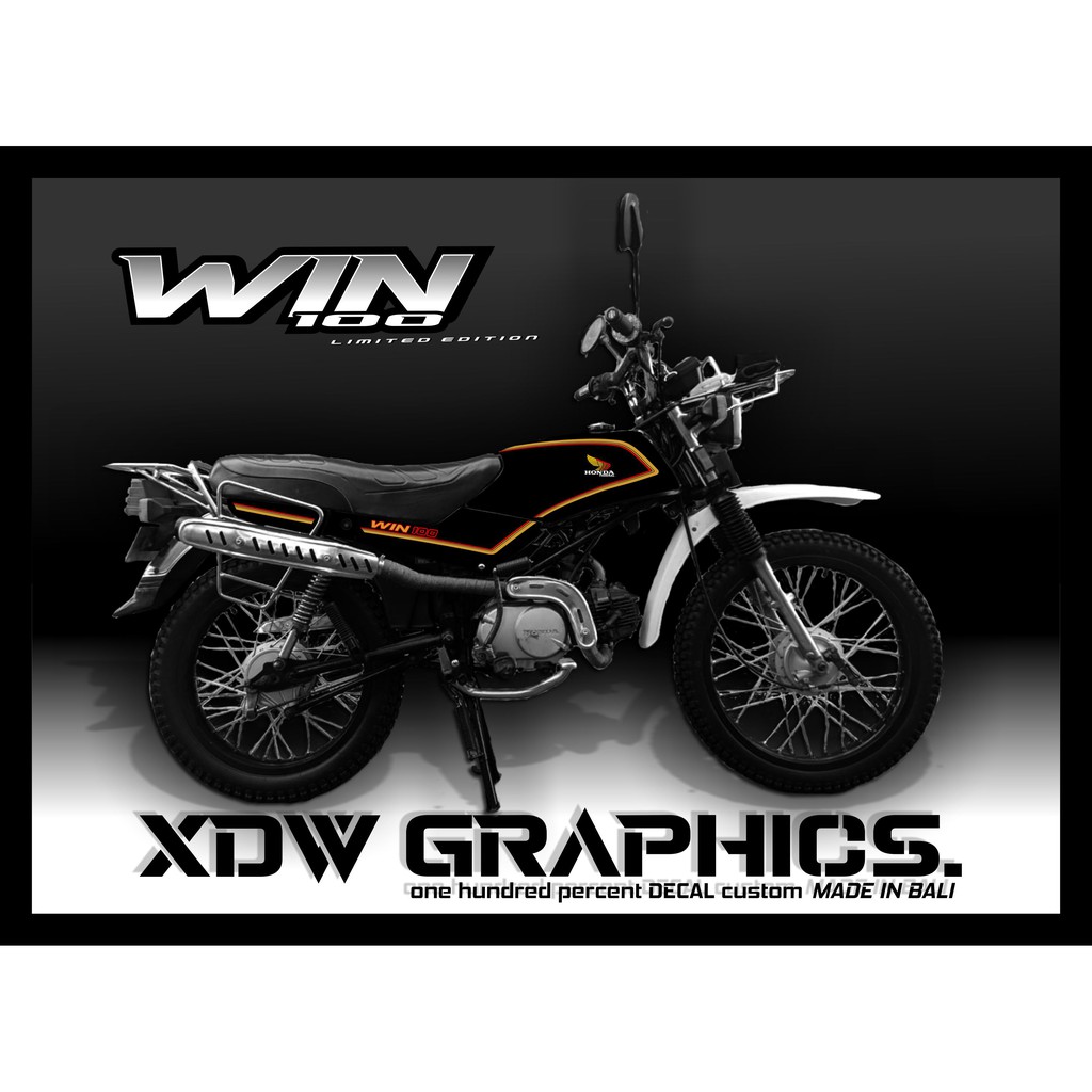 Striping honda win 100 original variasi garis striping