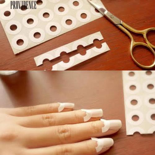 48 Pcs / Sheet DIY 18 Gaya Perancis Manicure Nail Art Tips Tape Sticker Panduan Stensil