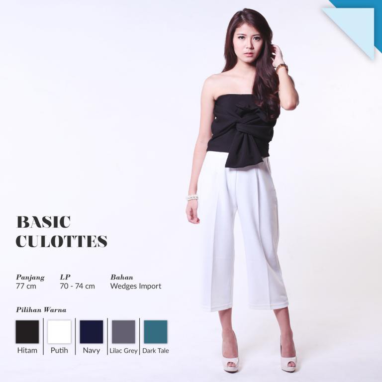 JANE COLLECTION || Celana Kulot Wanita 7/8 Celana Kerja Basic Cullotes Pants Scuba