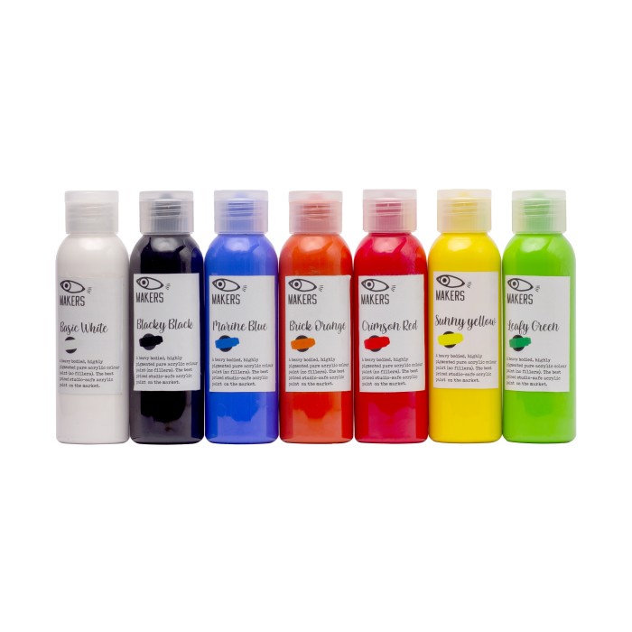 

Acrylic Paint Set of 7 100 ml by MAKERS BALI