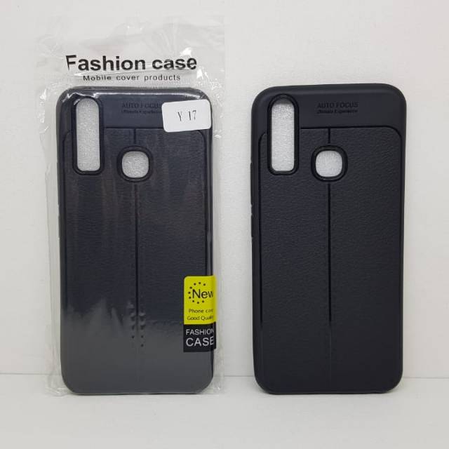 Auto Focus Vivo Y17 6.3 inchi Leather Soft Case Vivo Y17 Auto Fokus Vivo Y3 Motif Kulit Jeruk