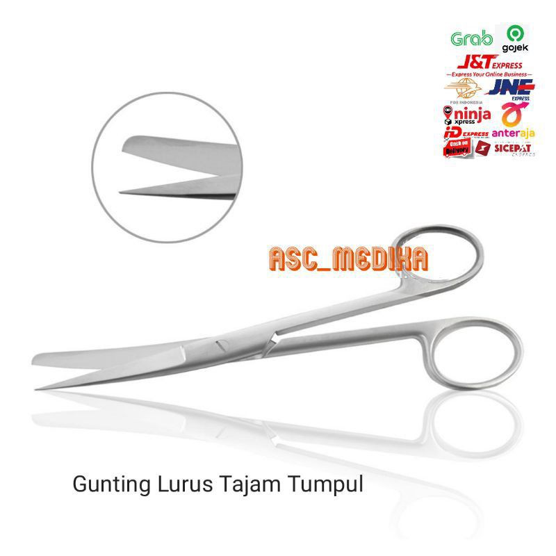 

Gunting Operasi Lurus Tajam - Tumpul 14cm Stainless Steel