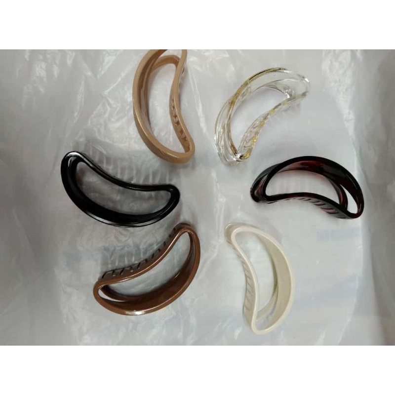 6 pcs jepit rambut salon oval kekinian