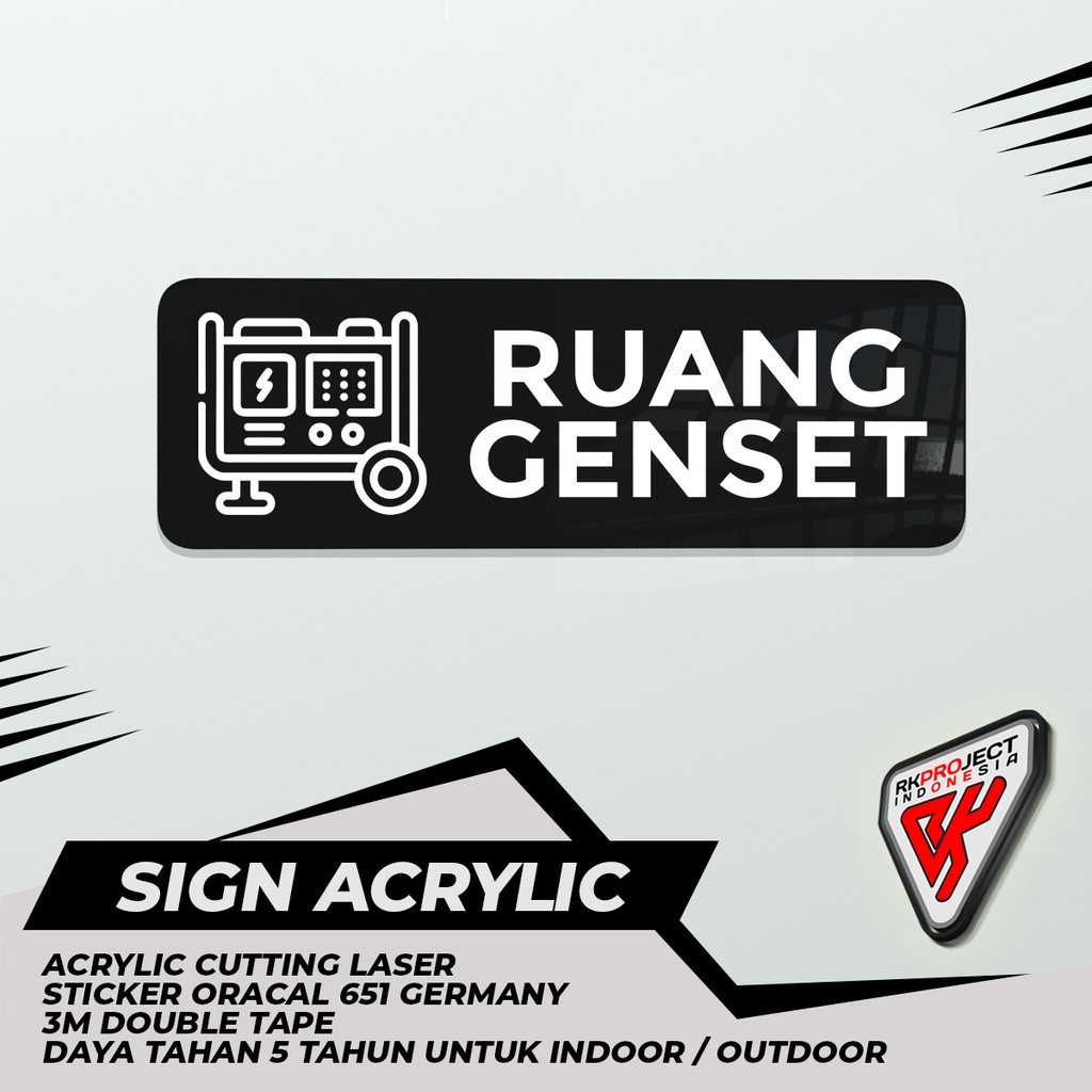 

SIGN BOARD AKRILIK RUANG GENSET