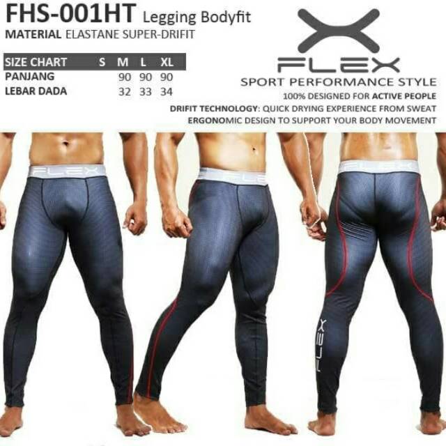 Celana legging sport fitness bodyfit Flex hitam