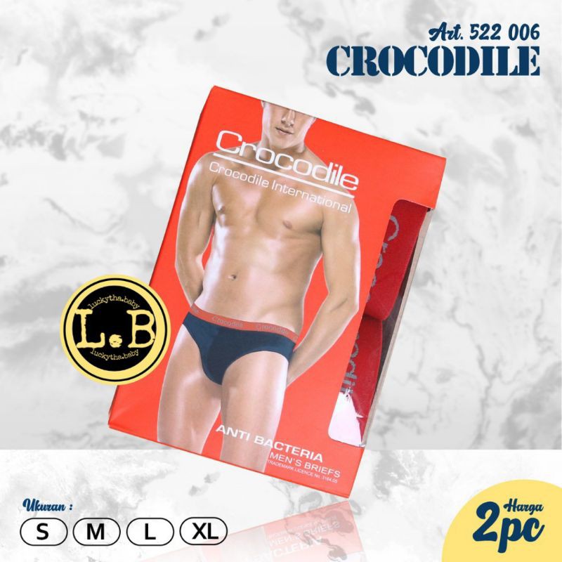 (2pcs) Cd crocodile / cd pria / underwear crocodile merah /celana dalam  / crocodile