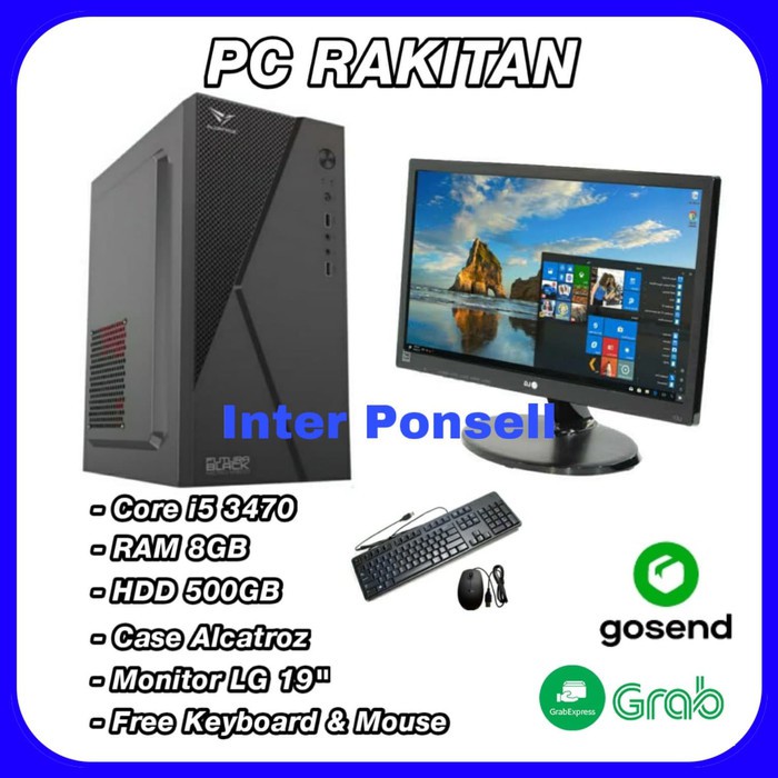 PC / Komputer / CPU Rakitan Core i5 Ram 8GB Lengkap - Siap Pakai