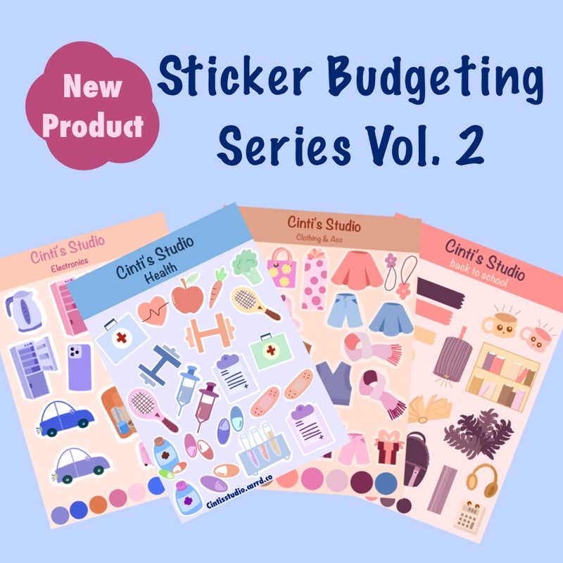 

Sticker Sheet For Budget Journal or Bullet Journal Vol. 2 (No Cutting) Back to School, Health, Clothing & Accessories, Electronics for Budget Journaling/Planner