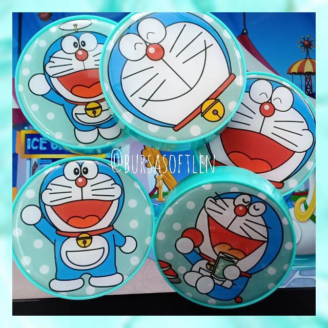 Tempat softlens Doraemon bulat lucu / Softlencase