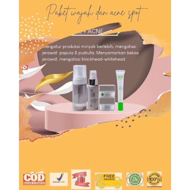 MS Glow Paket Acne Lengkap - Paket Penghilang Jerawat Msglow