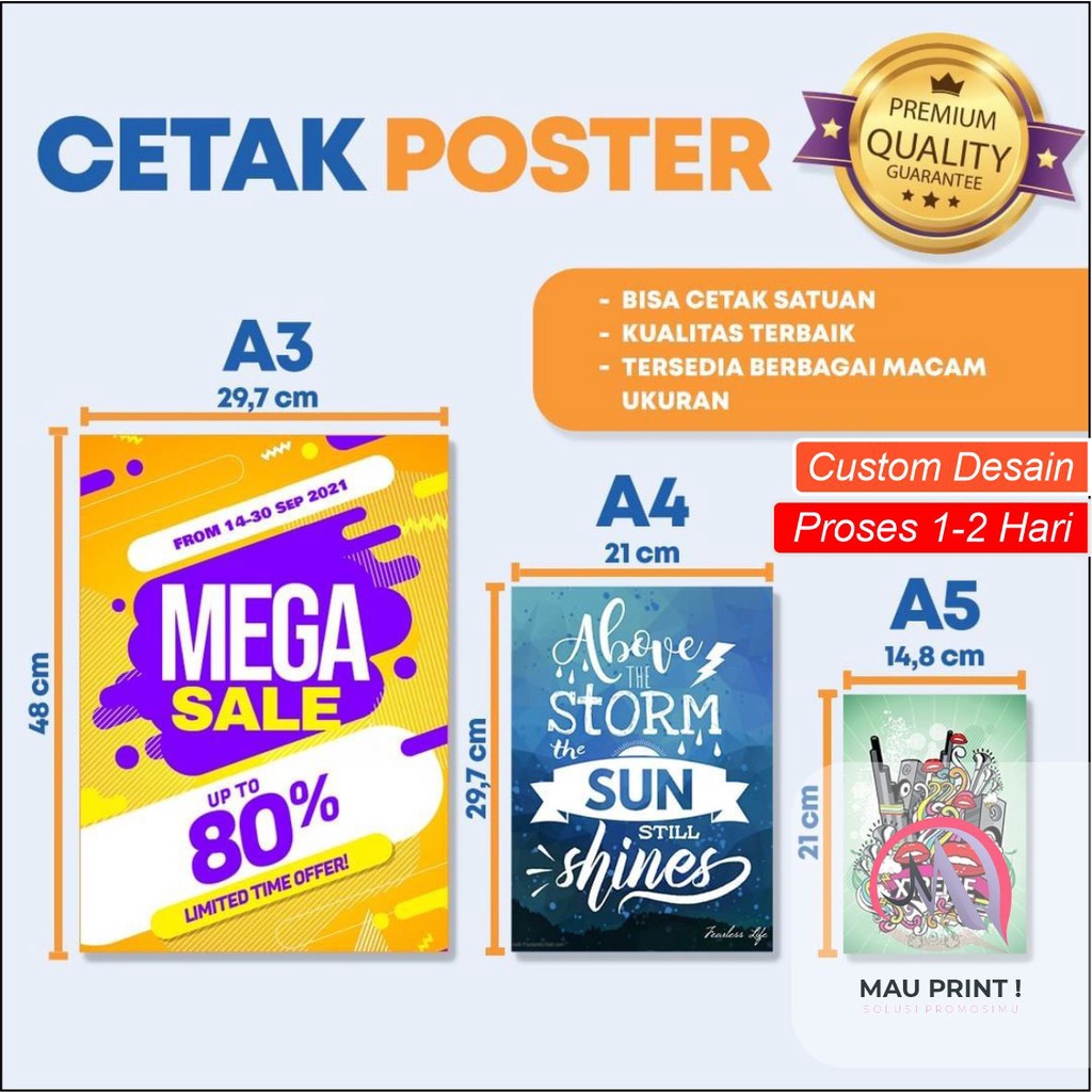 Cetak foto poster custom desain gambar sendiri murah anime kpop bts ukuran A5 A4 A3+