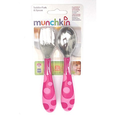 Munchkin Toddler Fork&amp;Spoon/sendok set 2401