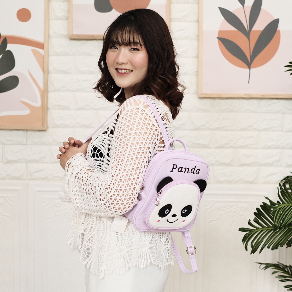 tas ransel anak lucu import panda tas wanita