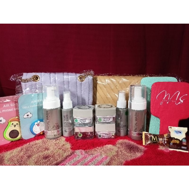 MS GLOW Paket Wajah - FREE BOX MAKE UP/TAS