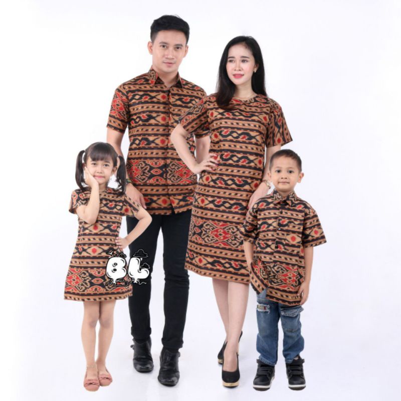 COUPLE KELUARGA DRESS BATIK COUPLE DRESS BATIK MOTIV SONGKET