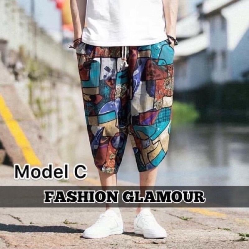 HR2C CELANA HAREM LINEN IMPORT SIRWAL PRIA JEPANG HARAJUKU