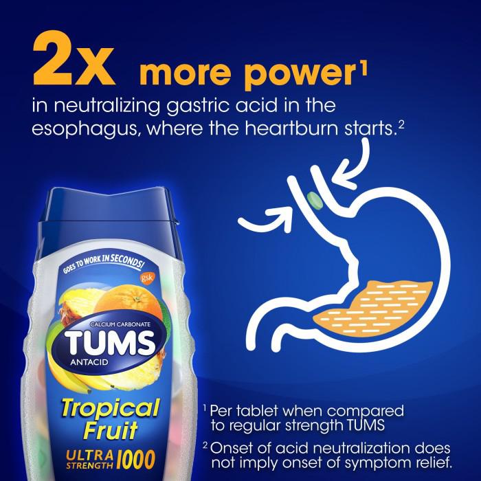 TUMS ULTRA STRENGTH 1000 OBAT MAAG ORIGINAL DARI USA - NATURAL