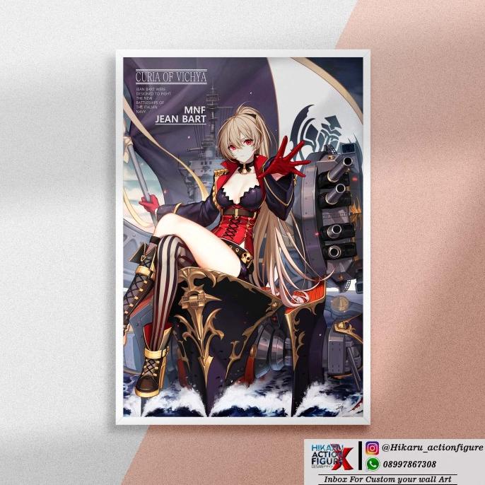 hanya disini] Jean Bart 2 [ Azur Lane ] (20X30cm) - Poster Kayu Super Glosy - ANIME