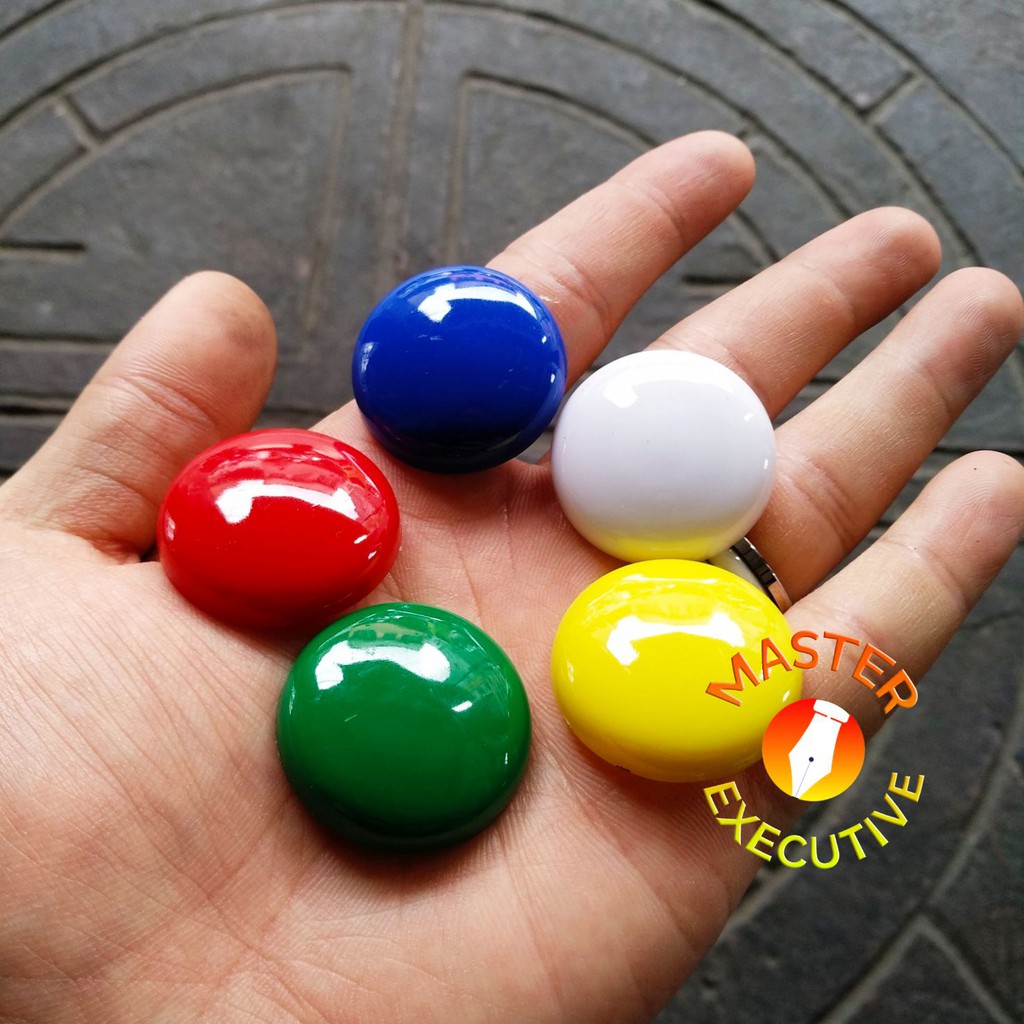 [Set - 5 Buah] Joyko Colour Magnet Whiteboard 5 Warna - Diameter 30 mm / MN-30-5