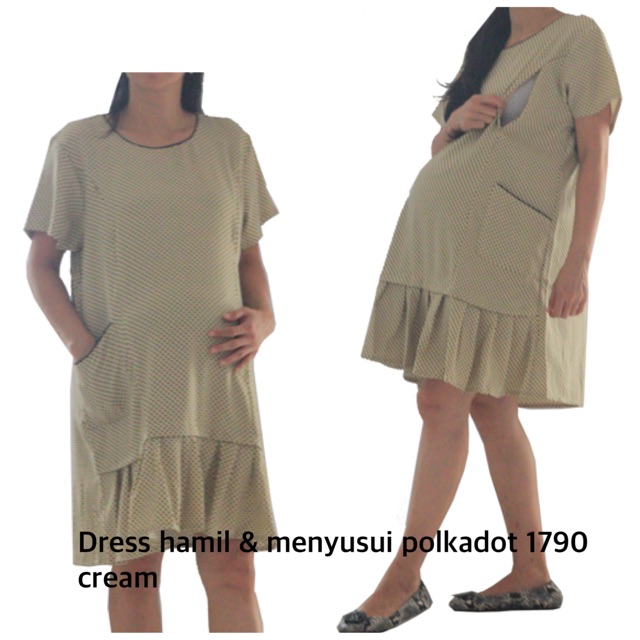 Dress hamil formal cantik 1790 baju menyusui