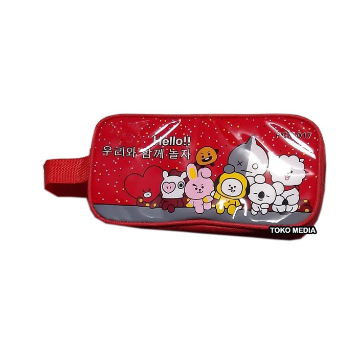 BEST SELLER!! Tempat Pensil Karakter Bahan Tebal Batman Spiderman dll (Boys Series)-BT KOTAK RAMAI MERAH