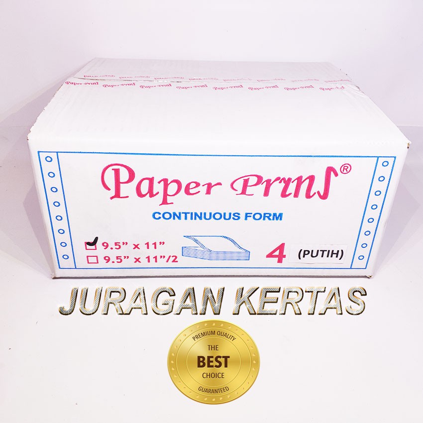 

CONTINUOUS FORM 9.5 X 11 4PLY PAPERPRYRNS PUTIH