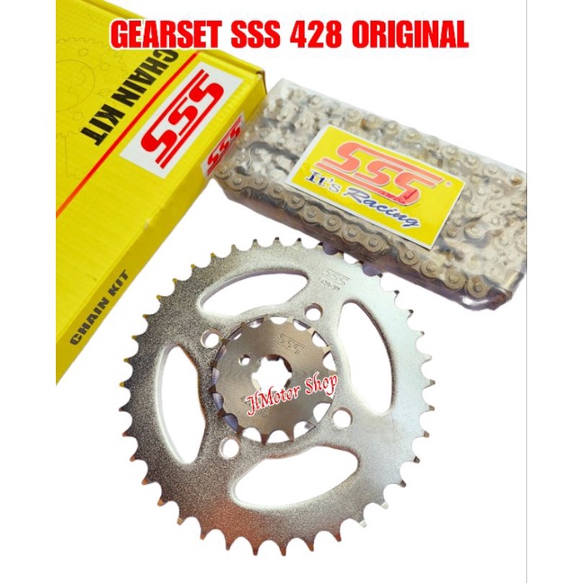 CHAIN KIT GEARSET GEAR GIR SET SSS JUPITER MX NEW / JUPITER MX OLD STANDAR ORIGINAL