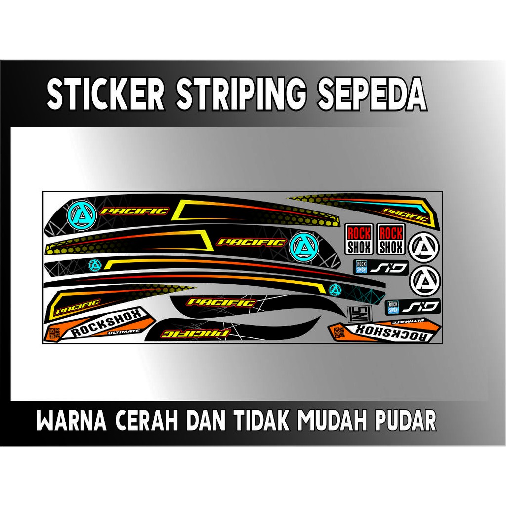 STRIPING VARIASI STICKER SEPEDA BIKE TO WORCK SEPEDA PACIFIC