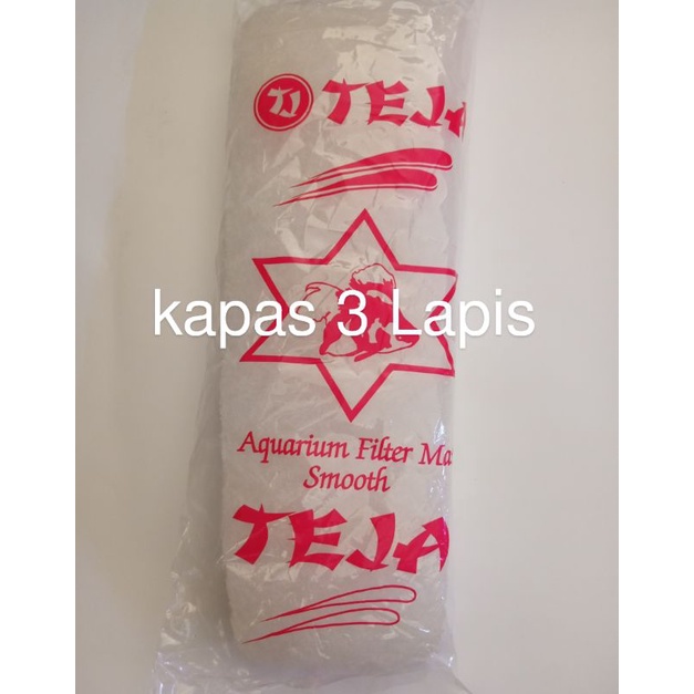 Kapas Dakron Busa Filter Aquarium Kolam Saringan Penjernih Sirkulasi air 3Lapis
