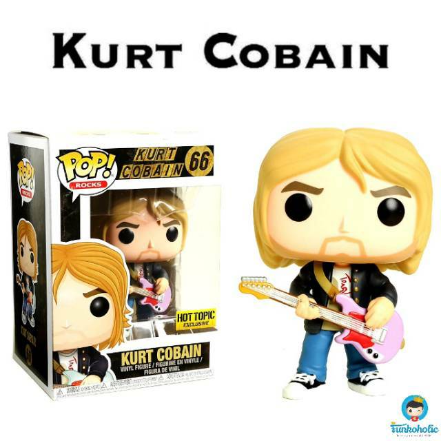 Funko POP Rocks Nirvana - Kurt Cobain (Black Sweater) [Hot Topic Exclusive Stickered] #66