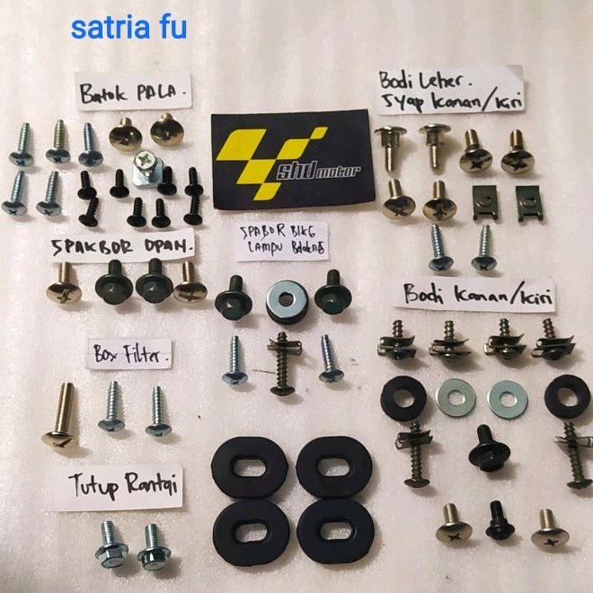 Baut fullset bodi satria fu / Baut lengkap full set cover body satria fu