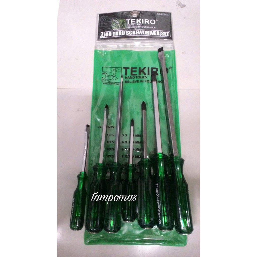 Obeng Ketok Tekiro Set 7Pcs Tekiro Obeng Getok - Grosir  Murah 