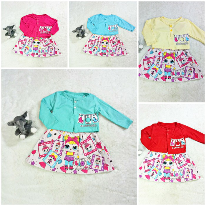 Baju Anak Bayi Perempuan Dress Bolero LOL
