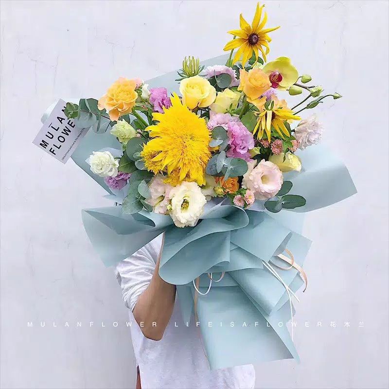 WMS Flower Wrapping Full Color OPP Cellophane Kertas Bungkus Bunga