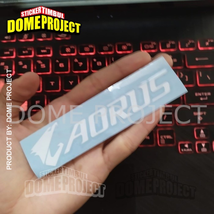 [BUY 3 GET 1] AORUS STIKER CUTTING AKSESORIES KOMPUTER GAMING STIKER IMPORT SATUAN