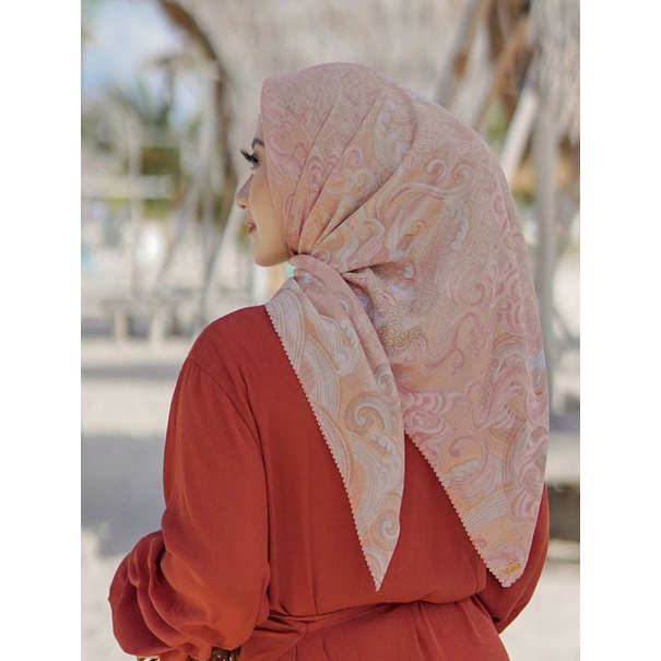 Buttonscarves the wave peach