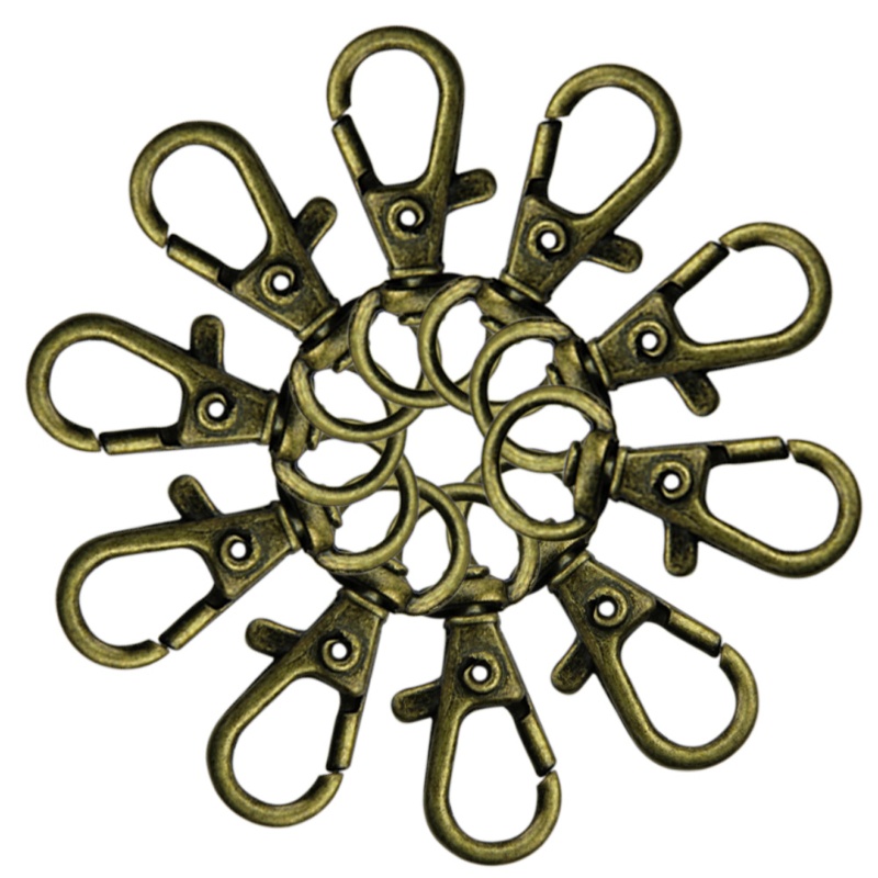 SIY  New 10pcs Clasp Swivel Trigger Clips Snap Hooks Key Ring Bags DIY Craft