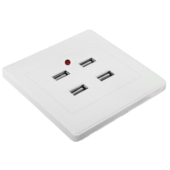 OUTBOW / INBOW Stop Kontak Colokan Dinding 4 USB Port Wallplug Soket Socket Dinding