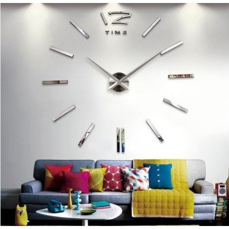 Jam Dinding Besar DIY Jumbo 80 - 120 cm / Jam Dinding DIY Unik Analog Giant Wall Clock