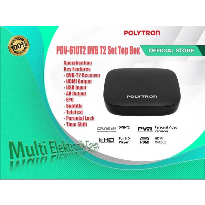 Set Top Box Tv Digital Polytron Pdv-610T2 Dvb T2